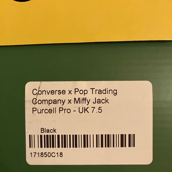Rare miffy converse x pop trading street wear jp pro jack Purcell 8.5 10 - Picture 7 of 7